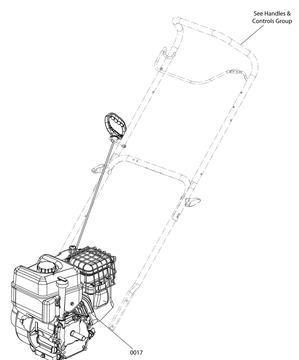 Engine Group Diagram and Parts List for 1697116-01-622 2019 Briggs and Stratton Snow Blower
